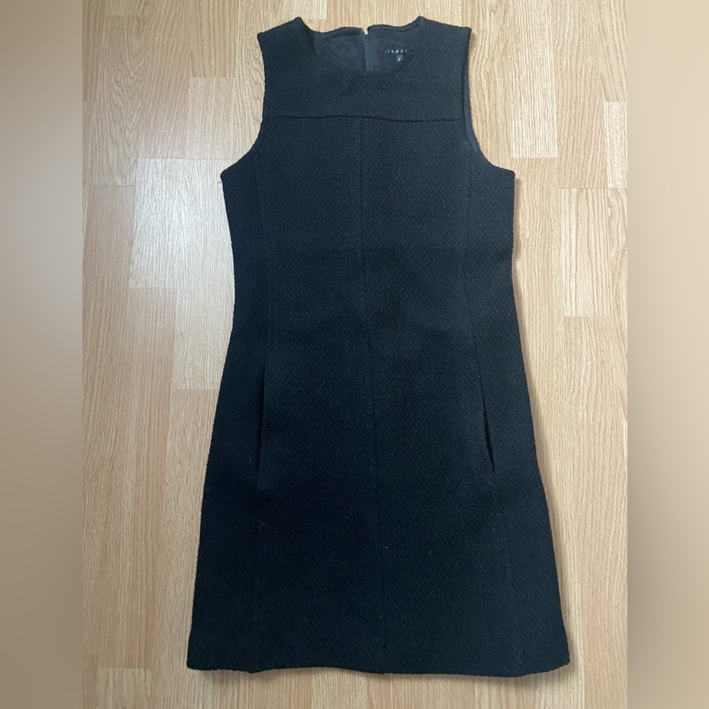 Theory Elegant Black Sleeveless Lines Dress sz 6
